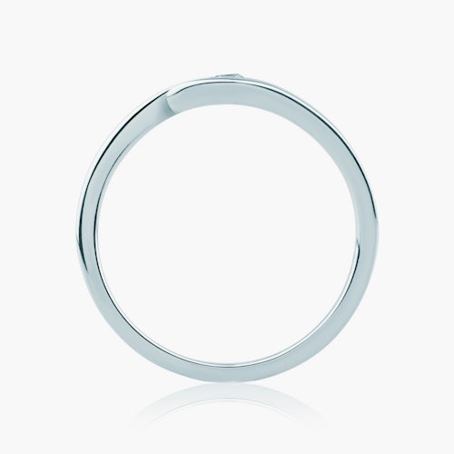 Pierścionek zaręczynowy Minimalism: białe złoto, diament